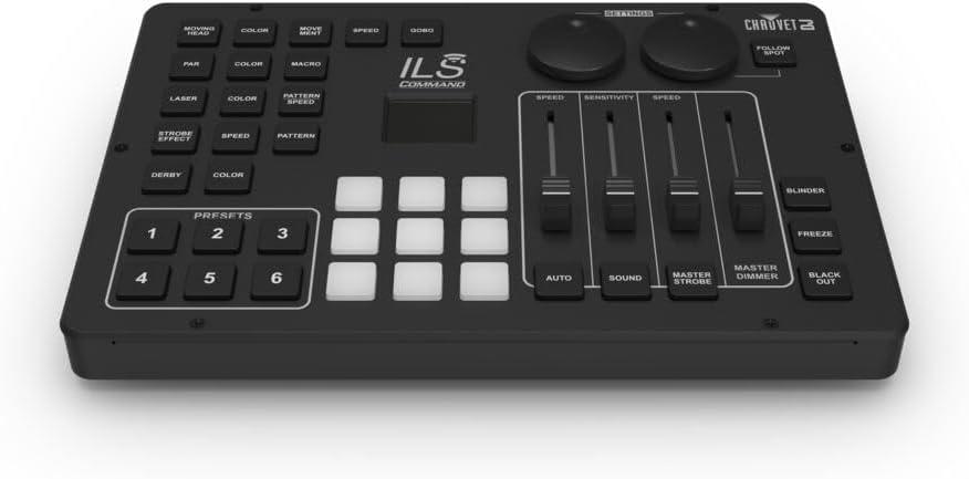 ILS Command Black Wireless Lighting Controller with Backlit Buttons