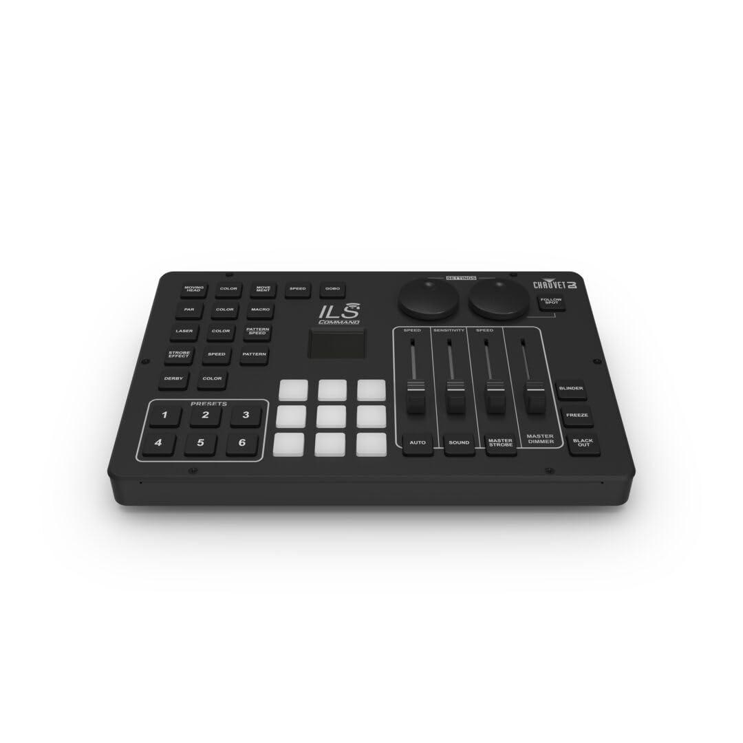 ILS Command Black Wireless Lighting Controller with Backlit Buttons