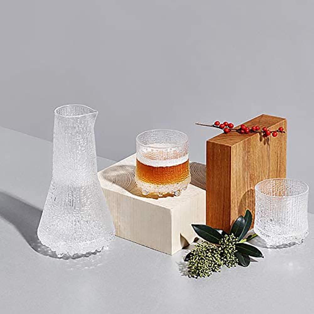 Clear Textured Glass 17 oz Pitcher for Cold Drinks