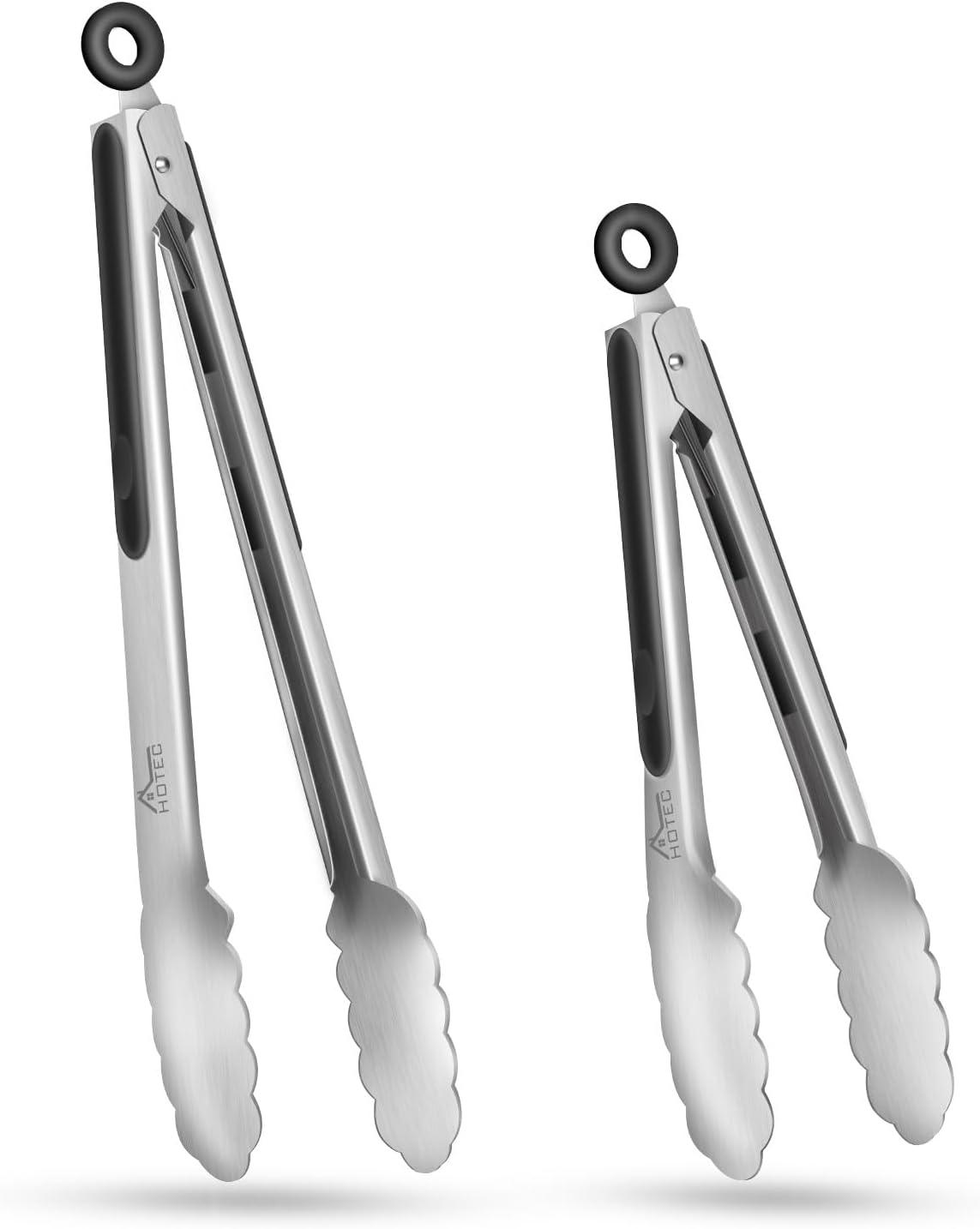 2-Pack Stainless Steel BBQ and Salad Serving Tongs