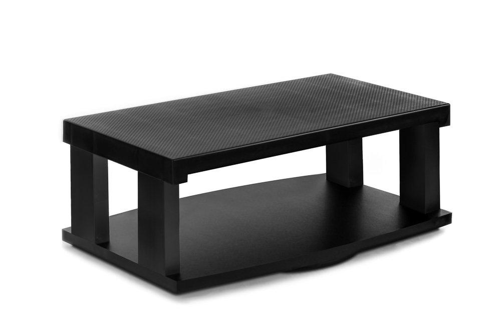 Aleratec 2-Tier Swivel TV Stand: Adjustable TV Riser for Flat Screens, Gaming Consoles and Monitors - Space-Saving Tabletop Stand for Home and Office (20.75in x 11in)