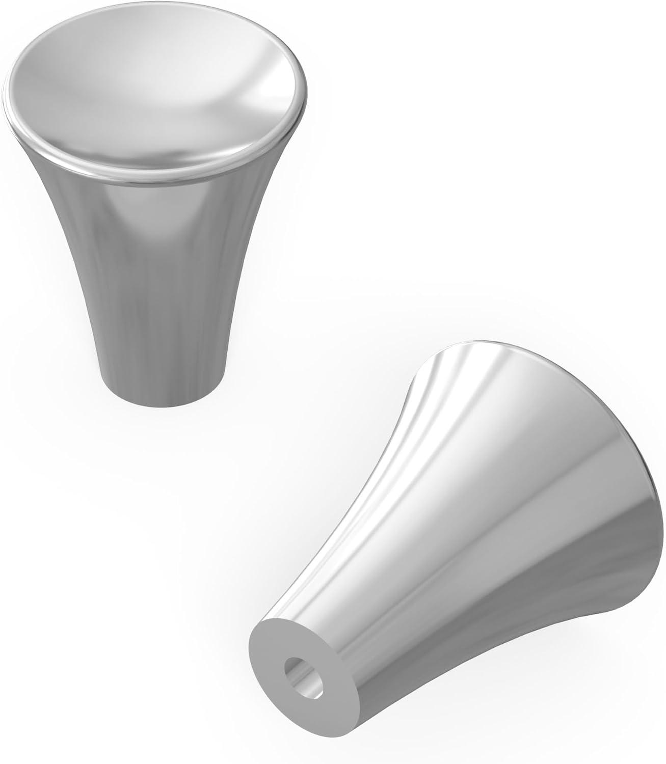 Chrome Polished Conical Cabinet Knob 10-Pack