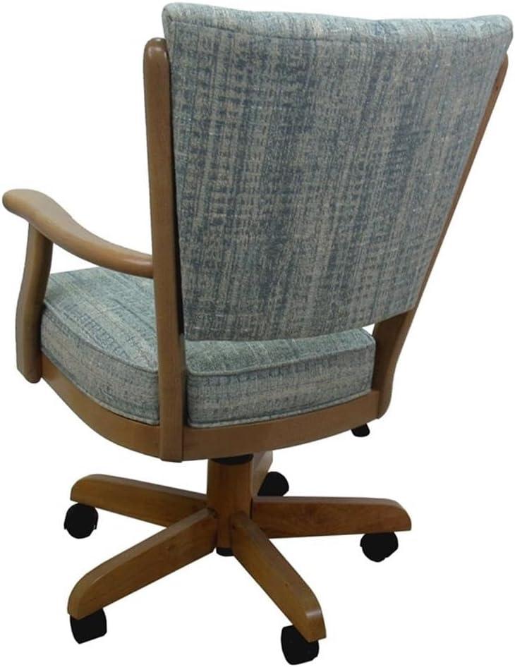 Classic Caster Solid Wood Dining Chair - Watusi Aquatint - Light Oak