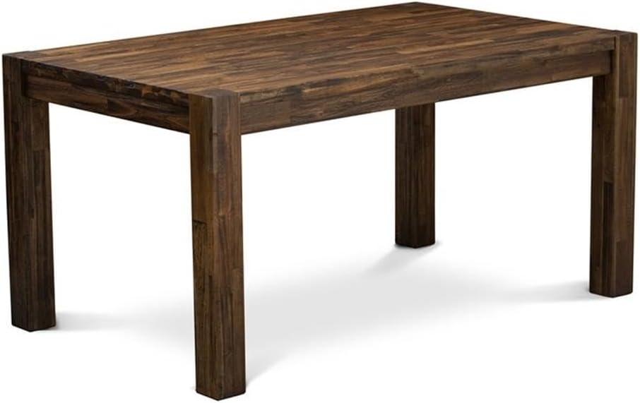 East West Furniture Celina Rectangular Wood Dining Table in Jacobean Brown