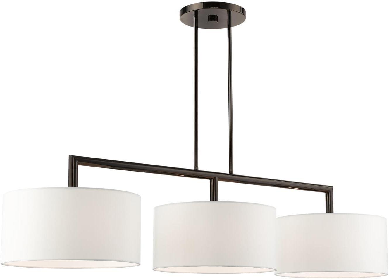 Livex Lighting Meridian 3 - Light Chandelier in  Black Chrome