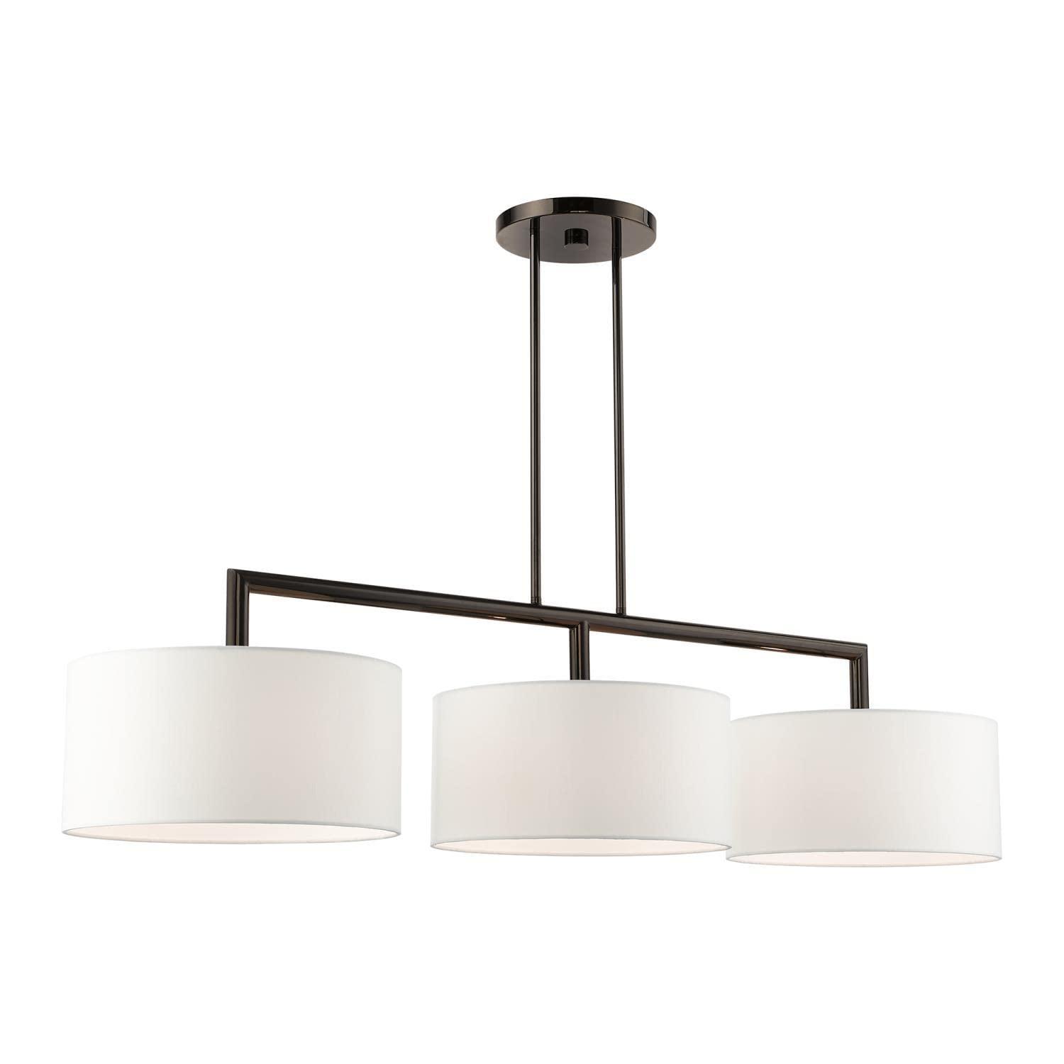 Livex Lighting Meridian 3 - Light Chandelier in  Black Chrome
