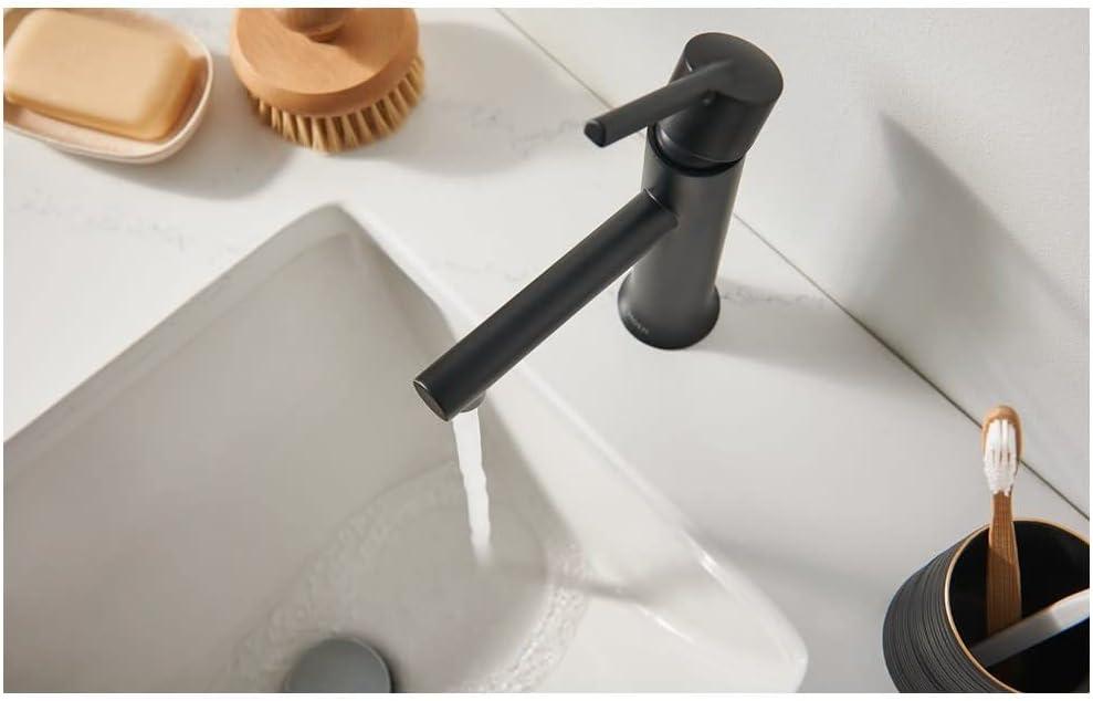 Moen Arlys Matte Black Bathroom Faucet 4 in.