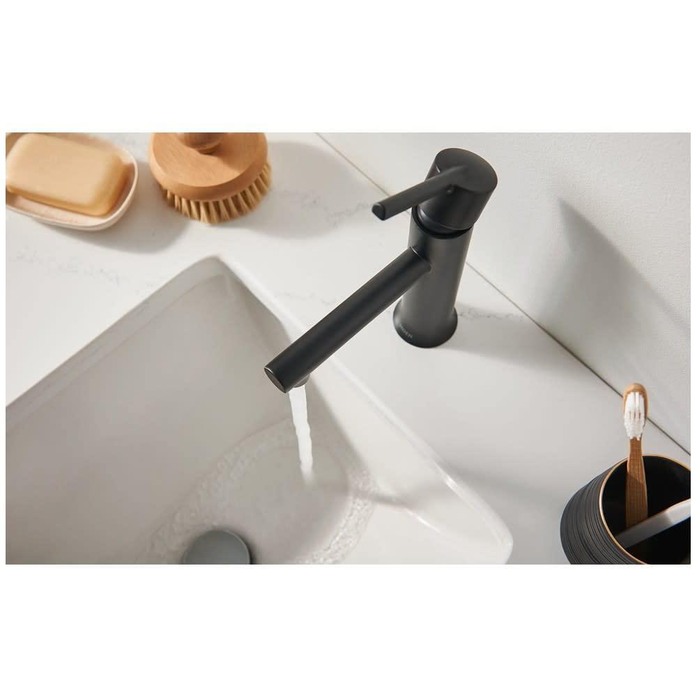 Moen Arlys Matte Black Bathroom Faucet 4 in.