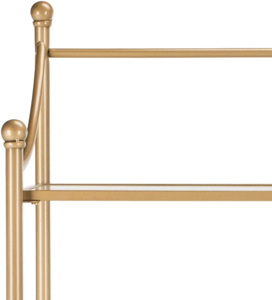 Diana 4-Tier Etagere - Tempered Glass/Gold - Safavieh