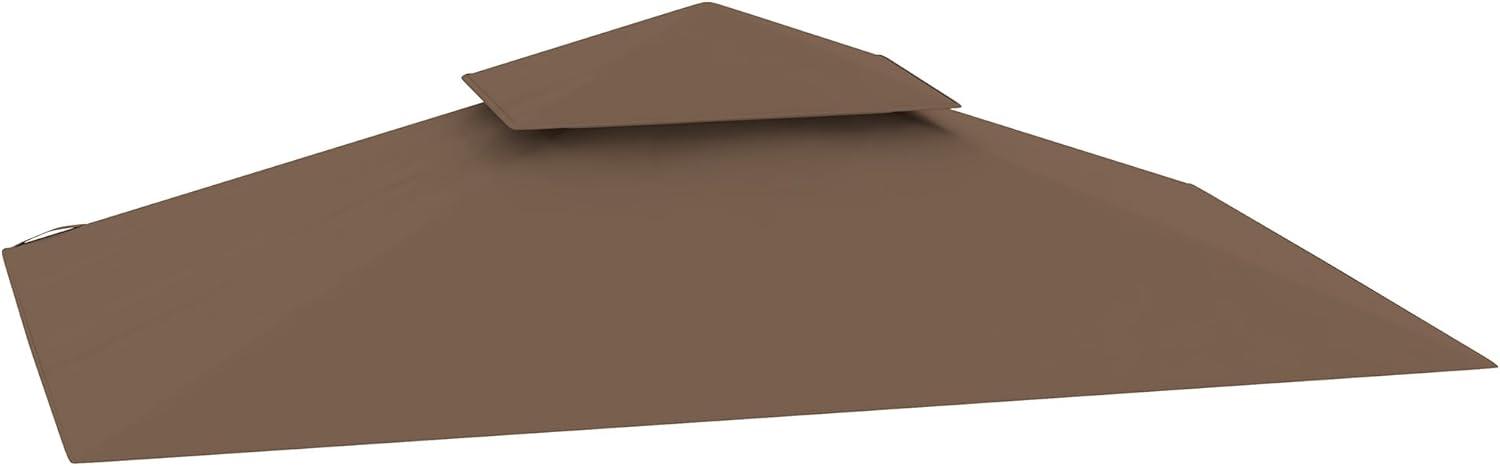Outsunny Grill Gazebo Canopy Replacement Roof, UPF50+ Protected, 5' x 8' Outdoor BBQ Canopy Replacement Cover, Double Tiered Grill Canopy Replacement Cover, TOP COVER ONLY