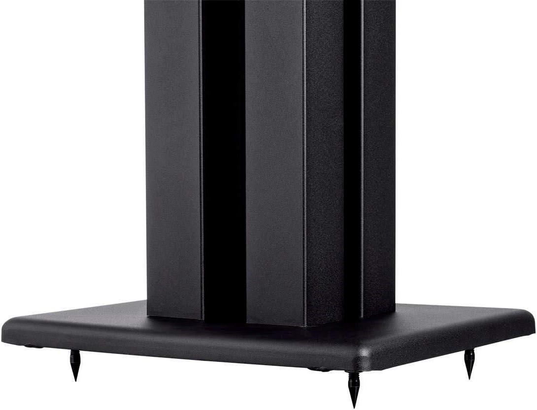 Monolith 28 Inch Speaker Stand (Each) - Black | Supports 100 lbs, Adjustable Spikes, Compatible With Bose, Polk, Sony, Yamaha, Pioneer and others