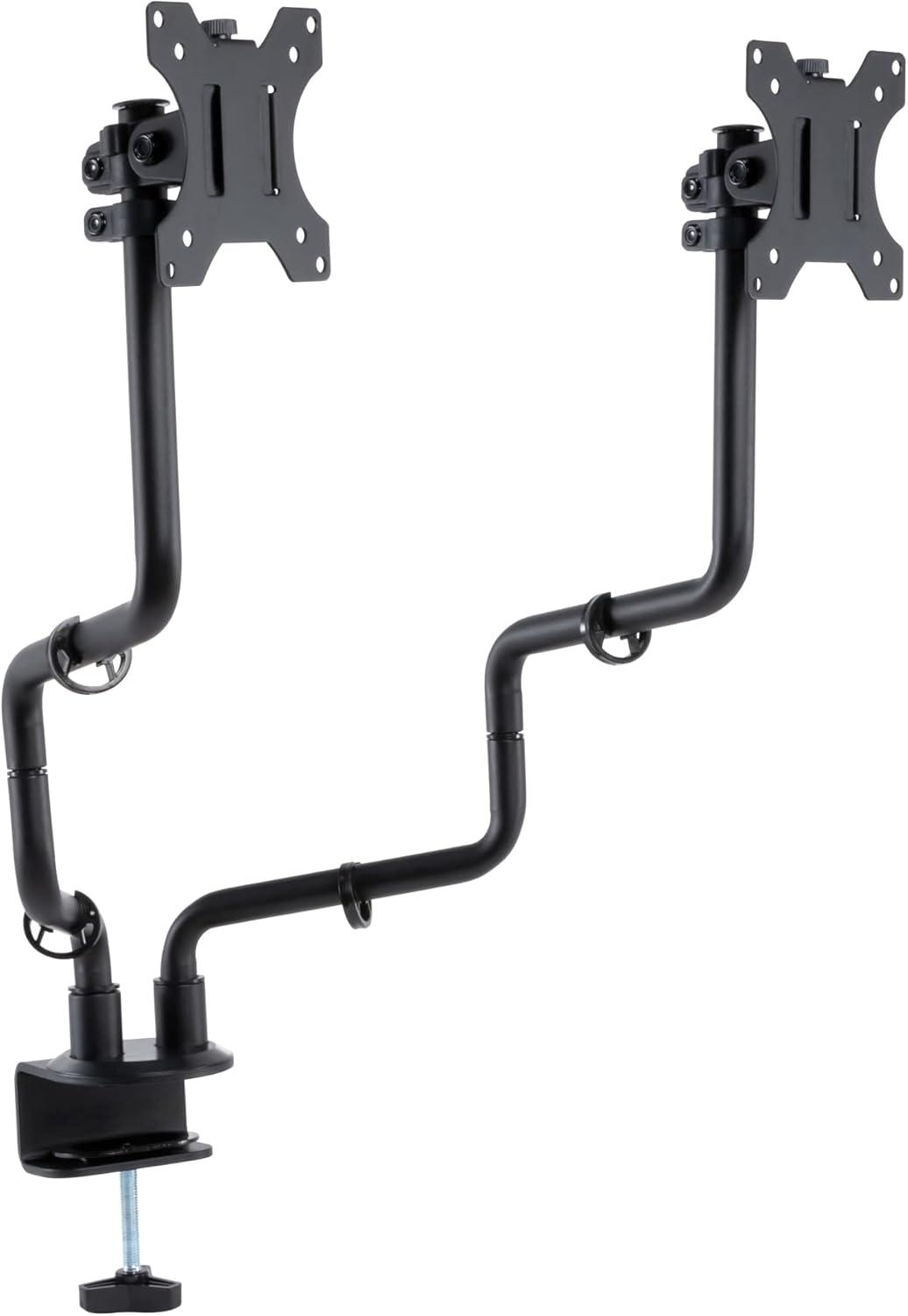 Metal Art Dual Monitor Arms, Black