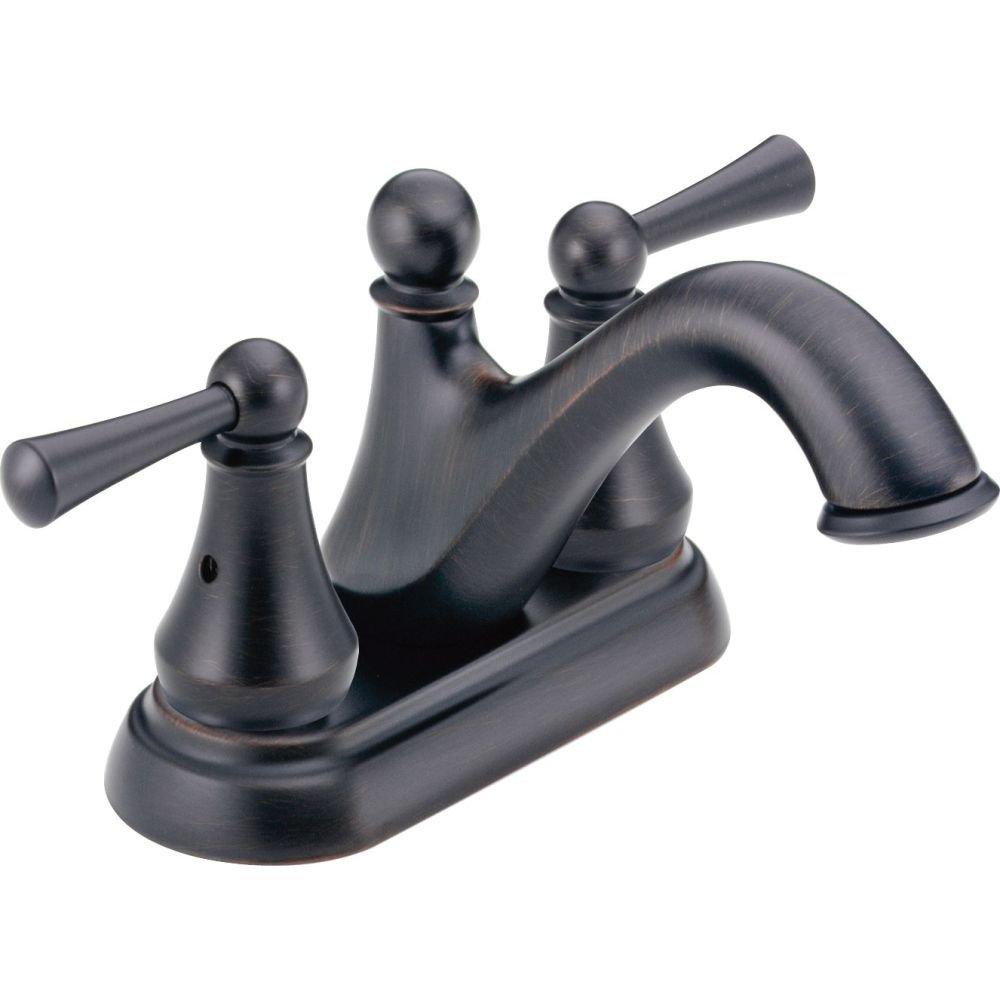 Delta Haywood Centerset Bathroom Faucet with Drain Assembly, 2-handle Bathroom Sink Faucet 25999LF-RB