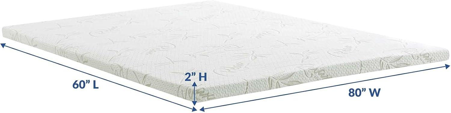 Modway Relax 2" Gel Memory Foam Mattress Topper -