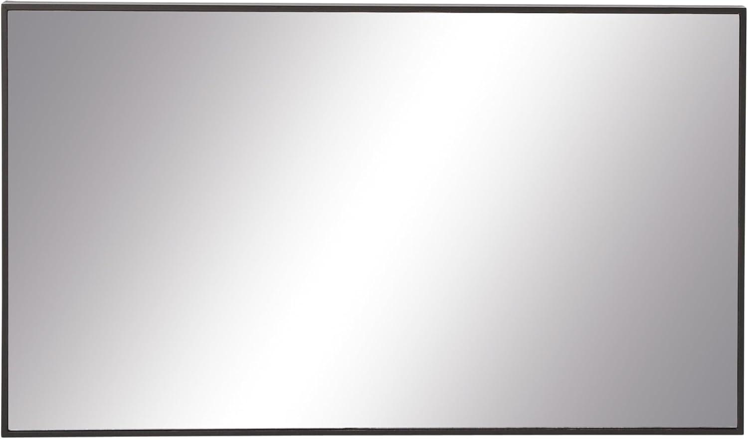 Sleek Black Wood Rectangular Wall Mirror 24" x 40"