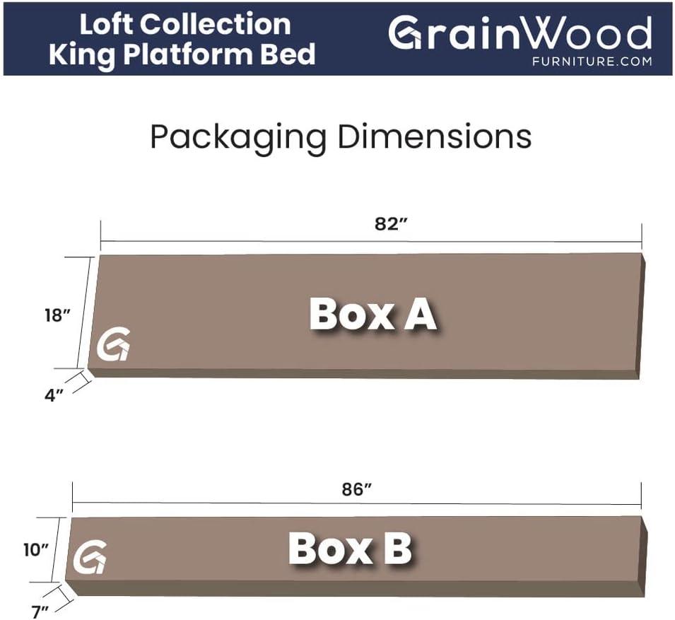 Loft Solid Wood Panel Bed