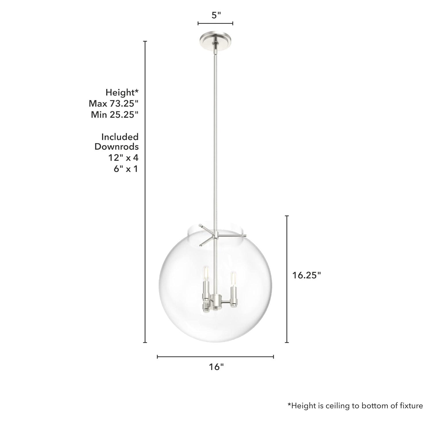 Hunter Fan Sacha 3 - Light Single Globe Pendant
