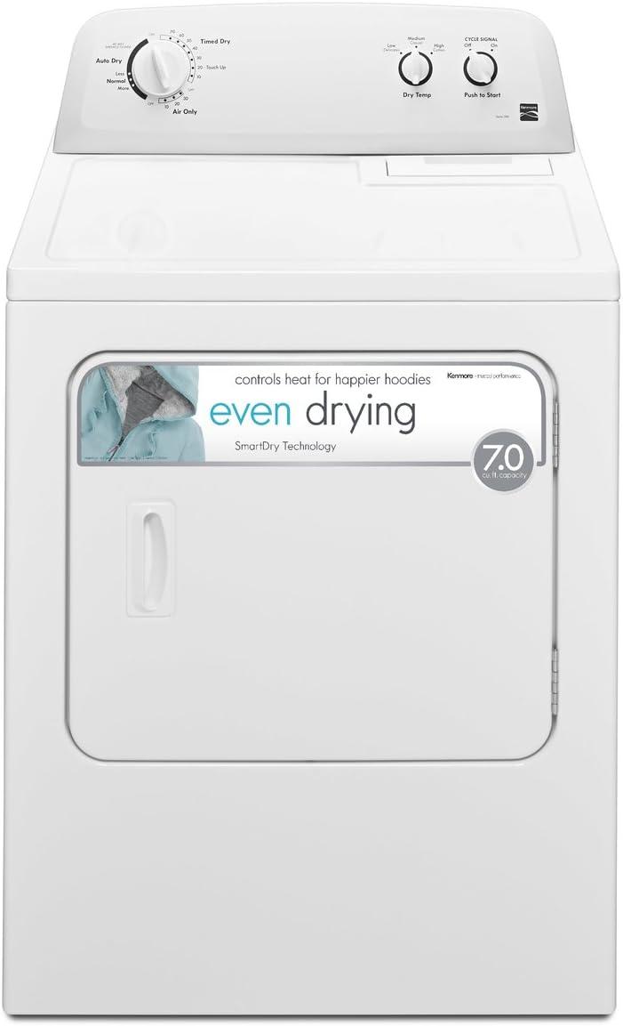 7.0 Cu. Ft. White Electric Dryer with Moisture Sensing