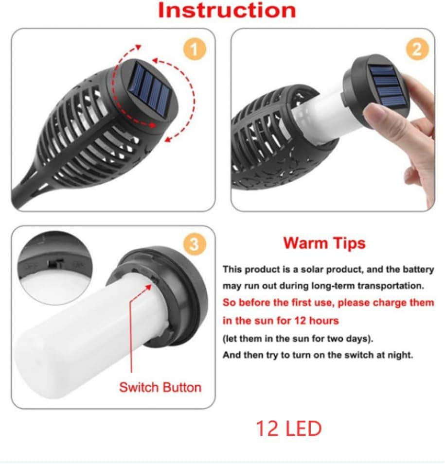 LED Solar Torch Light with Flickering Flame-4PCS, Outdoor Waterproof Lawn Lights, Solar Powered Pathway Purple Lights for Garden Patio Yard Xmas Decoration, Auto On/Off Solar Lights