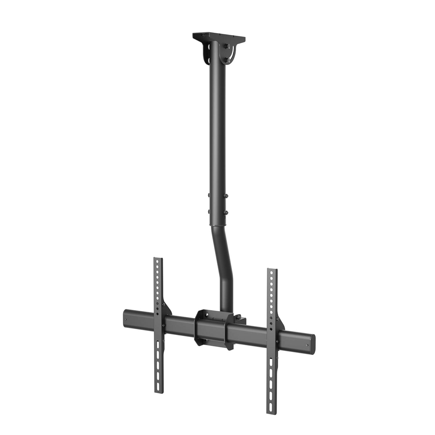 QUALITY FLOORING INC. Premium Ceiling TV Mount, Hanging Swivel TV Mount Bracket For Flat/Curved Displays Fits Most 37-90 Inch LCD LED OLED Tvs, TV Pole Mount For Flat/Sloped Ceiling, Max VESA 600X400mm