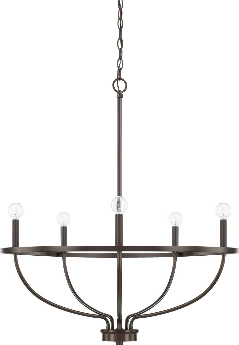 Capital Lighting 428551 Greyson 5 Light 29" Wide Taper Candle Chandelier - Bronze