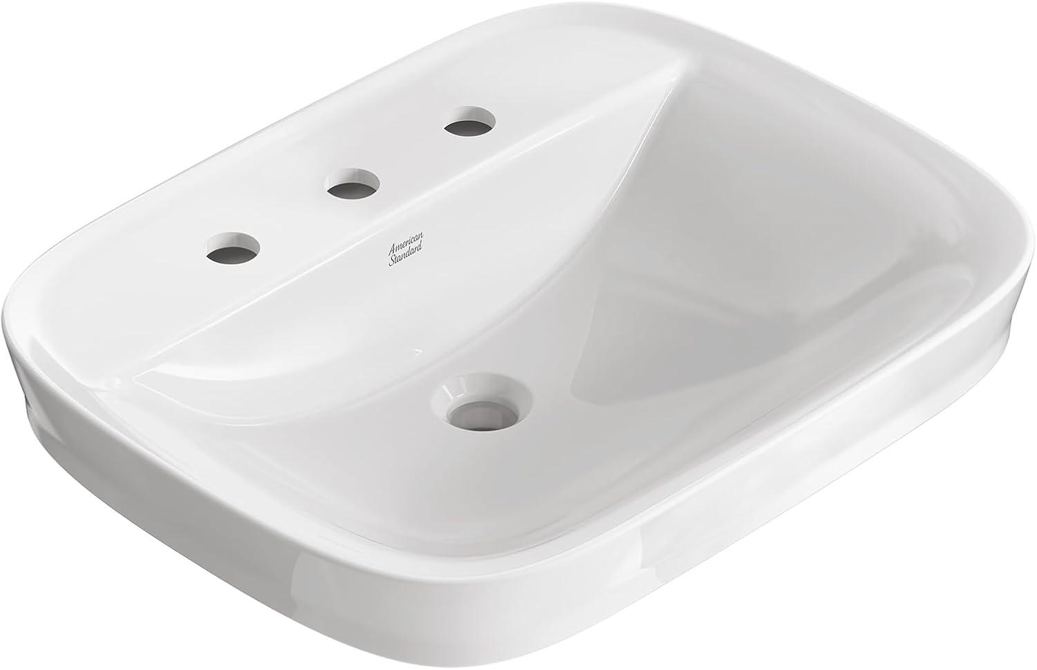 American Standard Aspirations 18'' Vitreous China Rectangular Bathroom Sink with Faucet and Overflow
