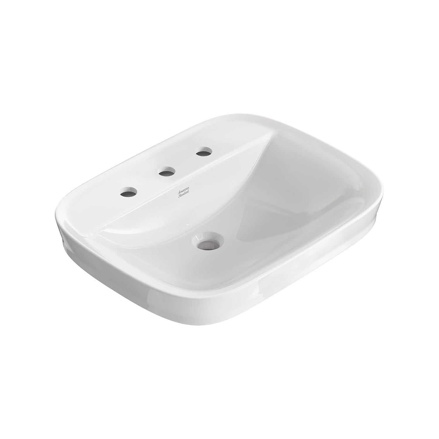 American Standard Aspirations 18'' Vitreous China Rectangular Bathroom Sink with Faucet and Overflow