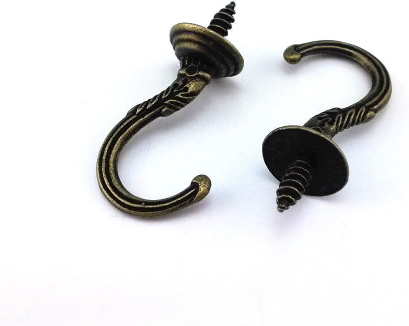 Vintage Bronze Metal Screw-in Wall Ceiling Hooks