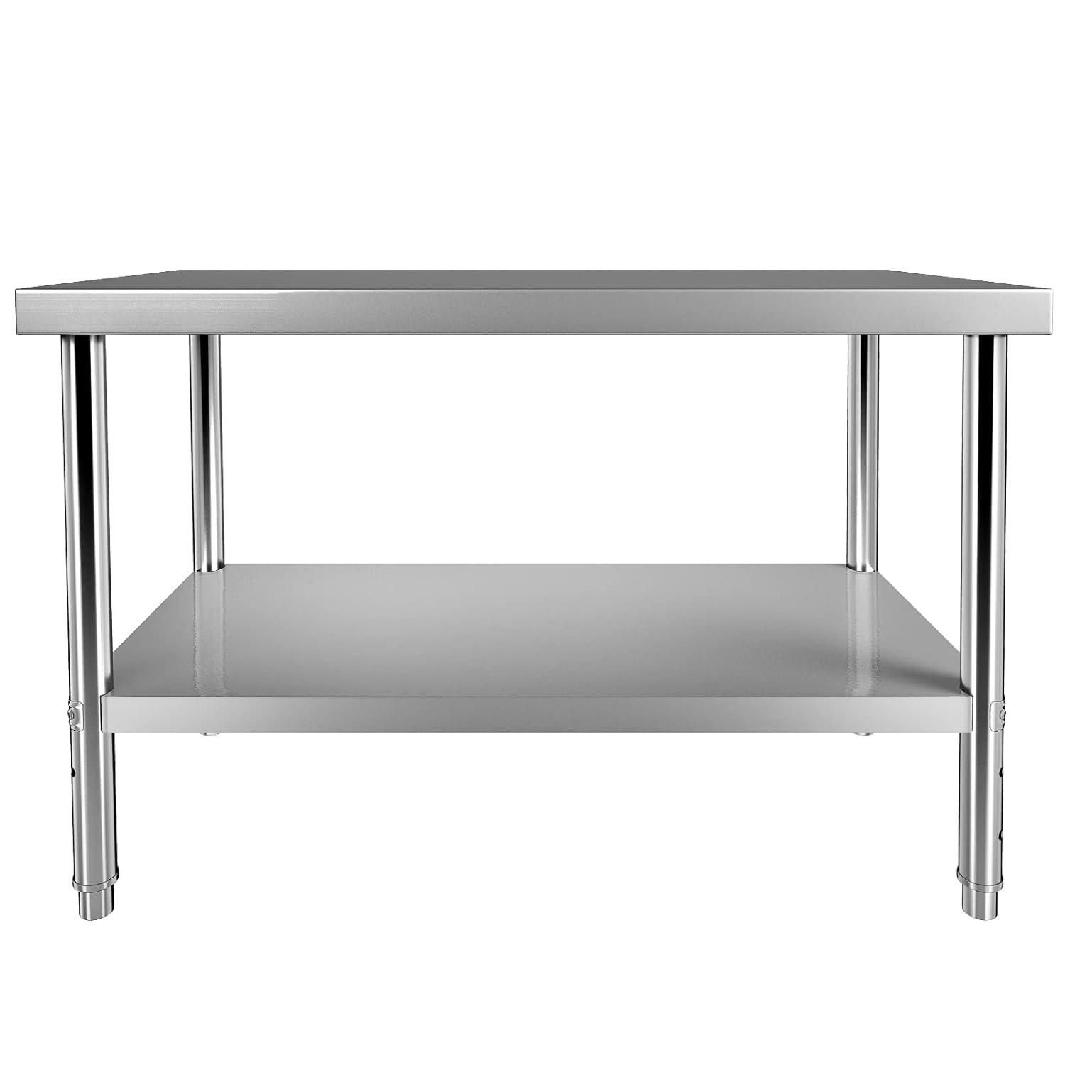 Prep & Savour Demnan Metal Top Workbench