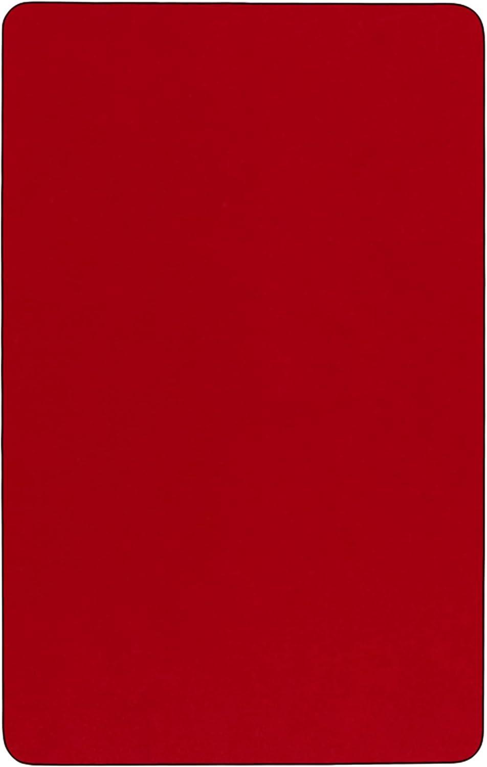 Flash Furniture Goddard 24''W x 48''L Rectangular HP Laminate Activity Table - Adjustable Legs