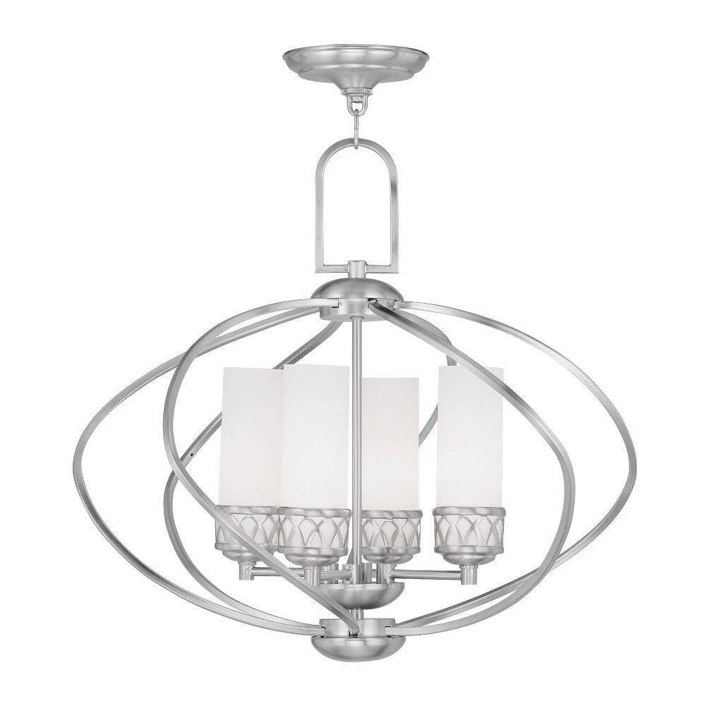 Livex Lighting Westfield 4 - Light Chandelier in Brushed Nickel