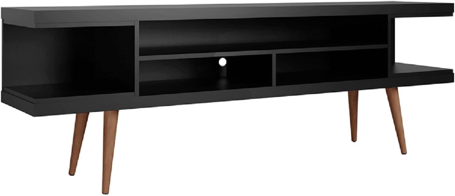 Utopia TV Stand for TVs up to 65" Black - Manhattan Comfort: Modern Media Console with Cable Management
