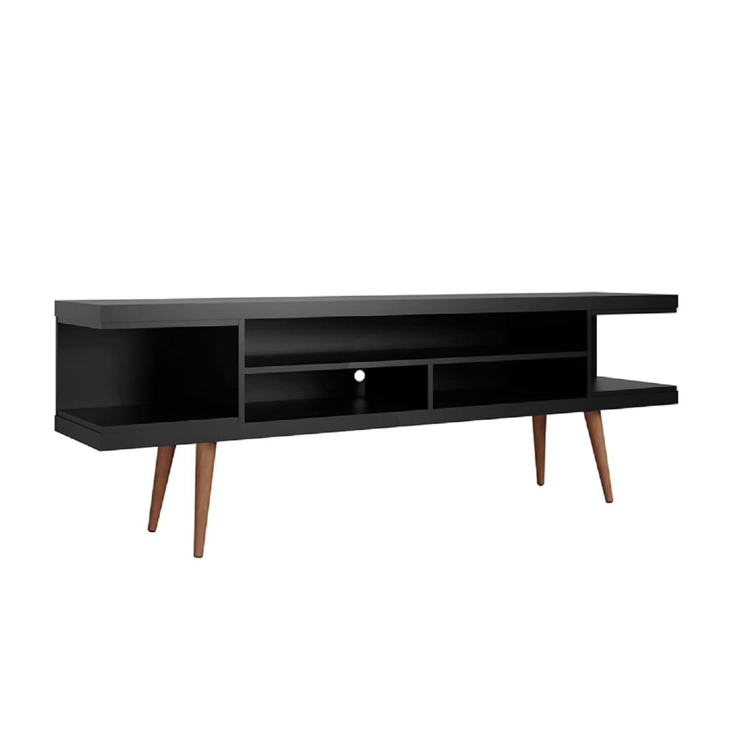 Utopia TV Stand for TVs up to 65" Black - Manhattan Comfort: Modern Media Console with Cable Management