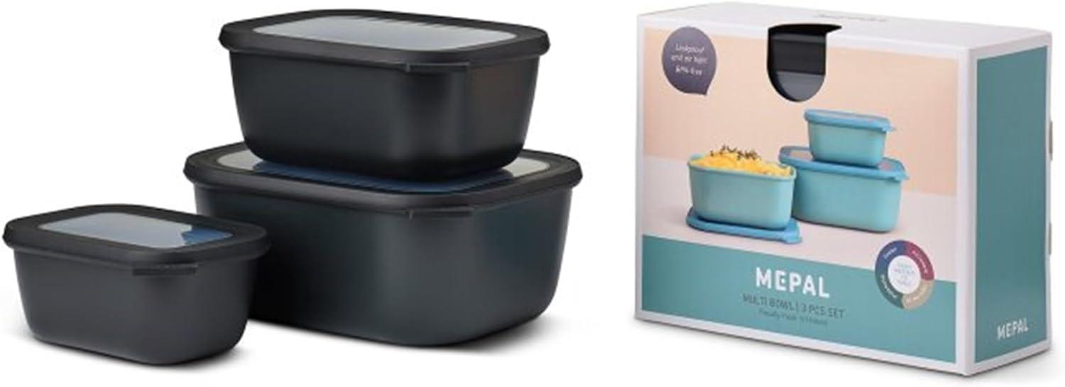 MEPAL Cirqula Food Storage - Set of 3 Containers and 3 Lids