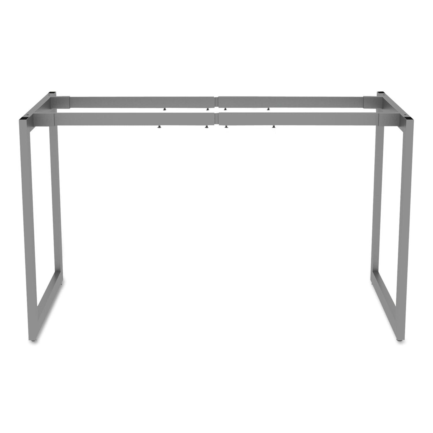 Alera Open Office Desk Series Adjustable O-Leg Desk Base, 47.25 to 70.78w x 23.63d x 28.5h, Silver