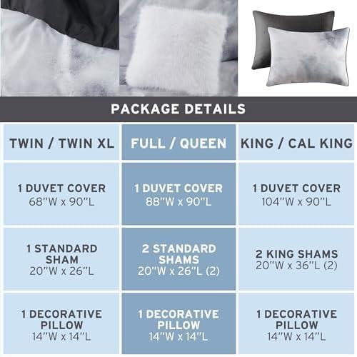 Intelligent Design Cassiopeia Watercolor Tie Dye Printed Duvet Cover Set with Throw Pillow