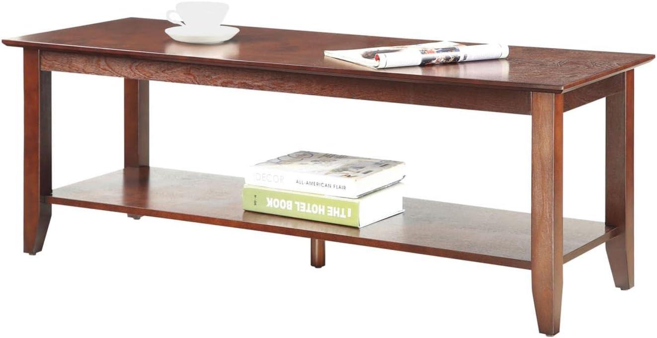 Convenience Concepts American Heritage Coffee Table with Shelf, Espresso