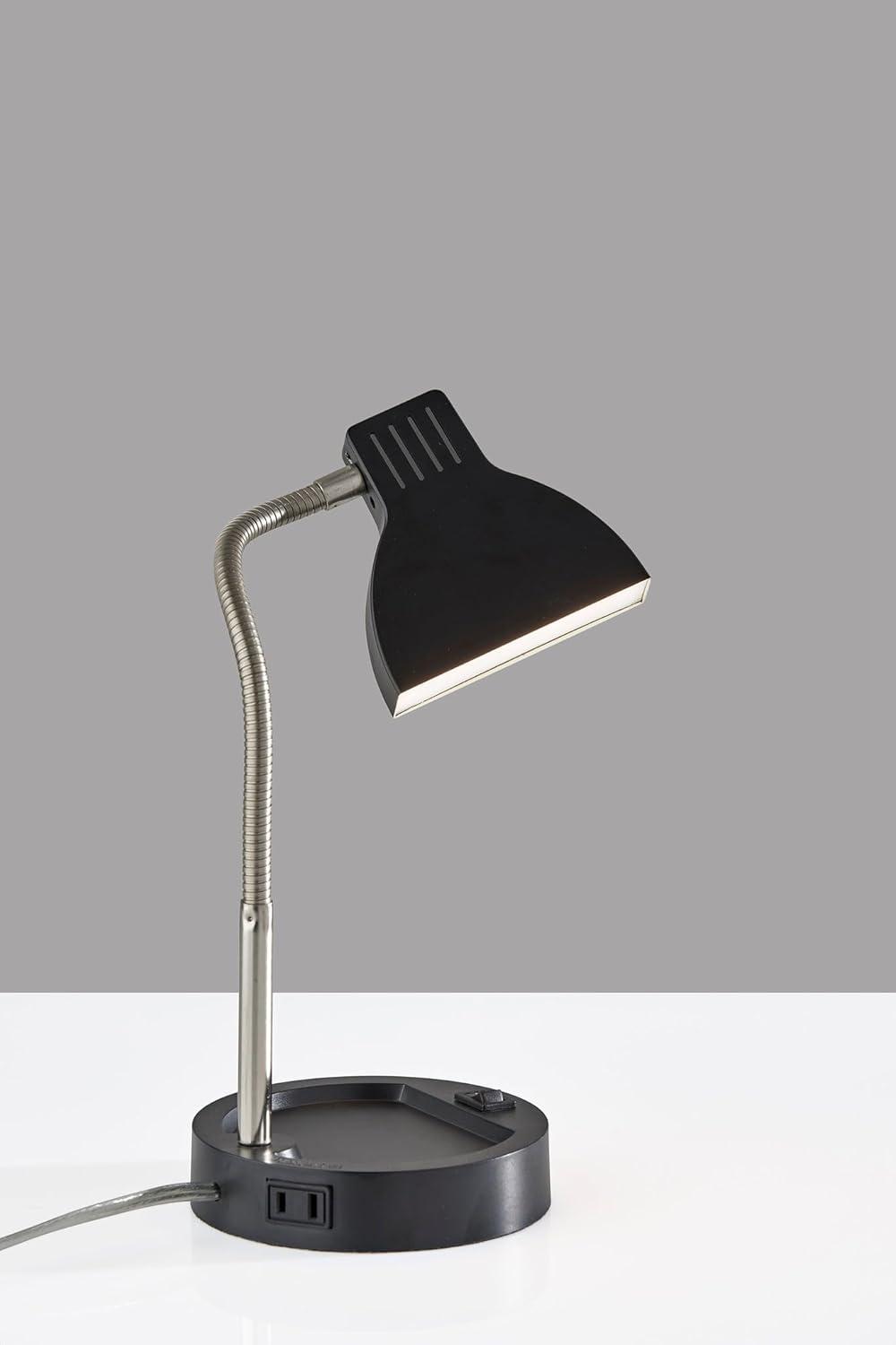 Adesso Slender Desk Lamp: Energy-Efficient 4W LED, Adjustable Gooseneck, ETL Listed, Modern Style