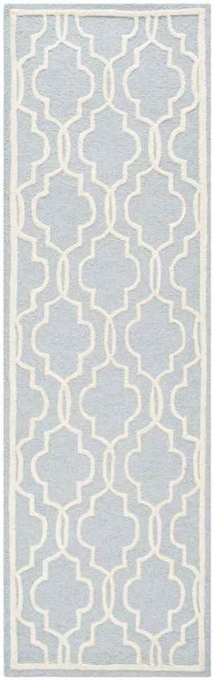 Cambridge CAM131 Tufted Indoor Runner Rug - Light Blue/Ivory - 2'6"x10' - Safavieh