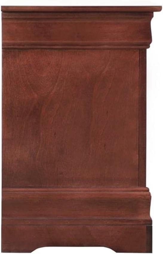 Glory Furniture Louis Phillipe 2 Drawer Nightstand in Cherry