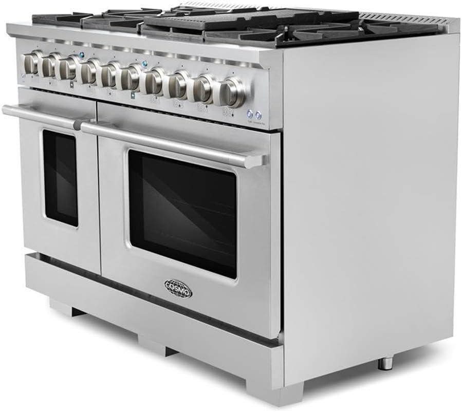 Cosmo 48" 5.5 Cubic Feet Smart Gas Free Standing Range with 8 Burners