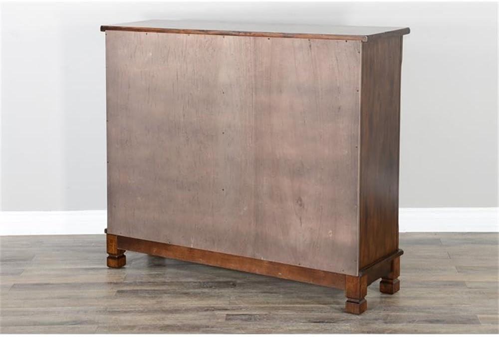 Sunny Designs Santa Fe 42" Traditional Wood Bookcase in Dark Chocolate