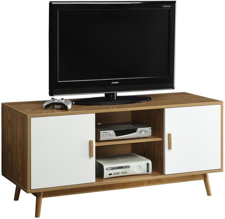 GEROBOOM Oslo TV Stand  Woodgrain / White