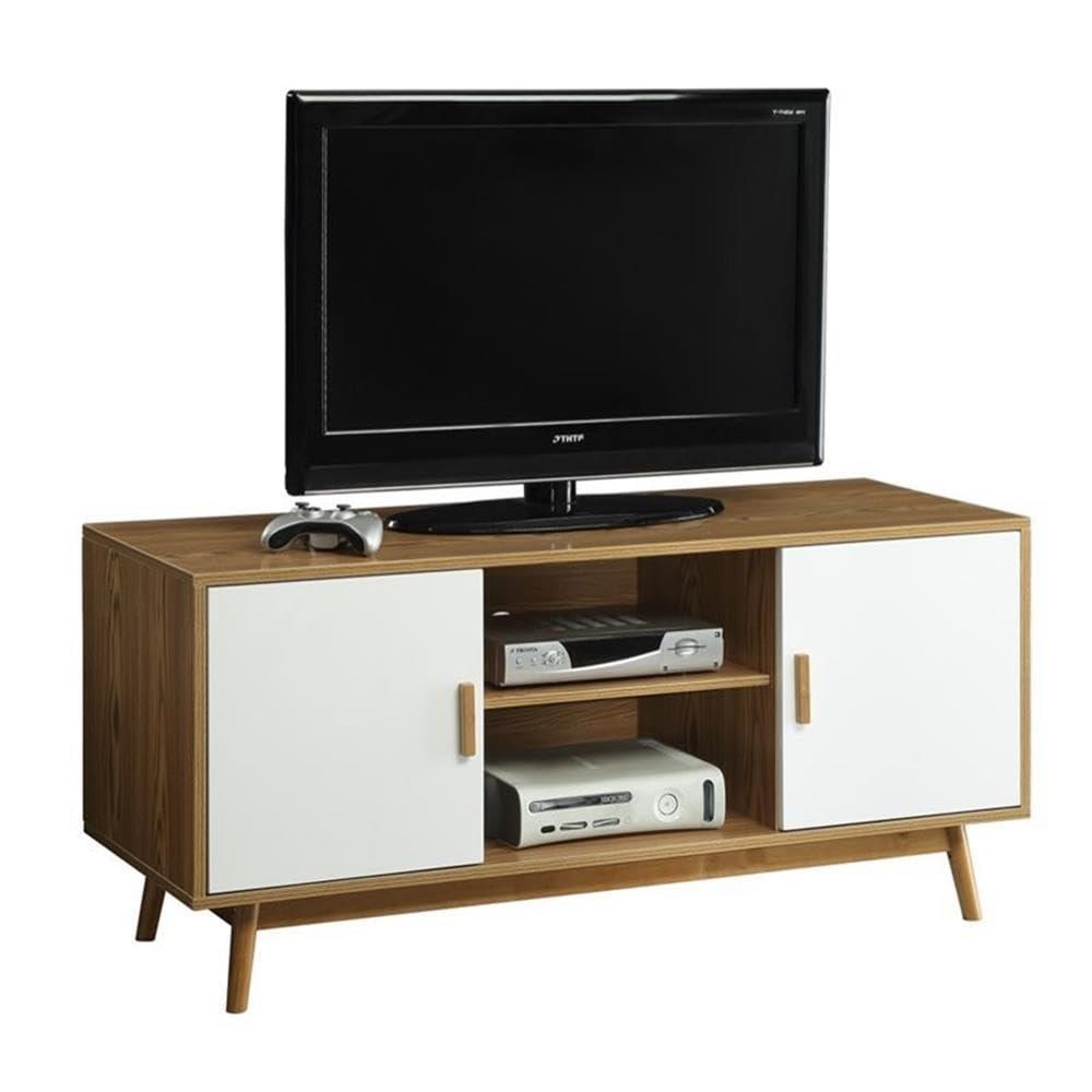 GEROBOOM Oslo TV Stand  Woodgrain / White