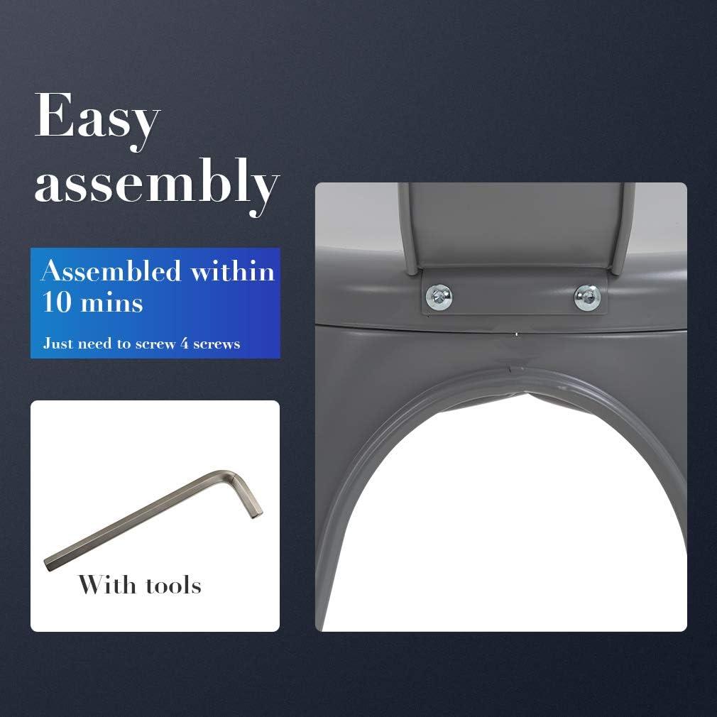 Metal Chairs Set of 4, Stackable Metal Patio Chairs 18 Inch Seat Height, Indoor/Outdoor Tolix Side Chair with Back, 330LBS Weight Capacity, Chic Kitchen Dining Chairs, Black