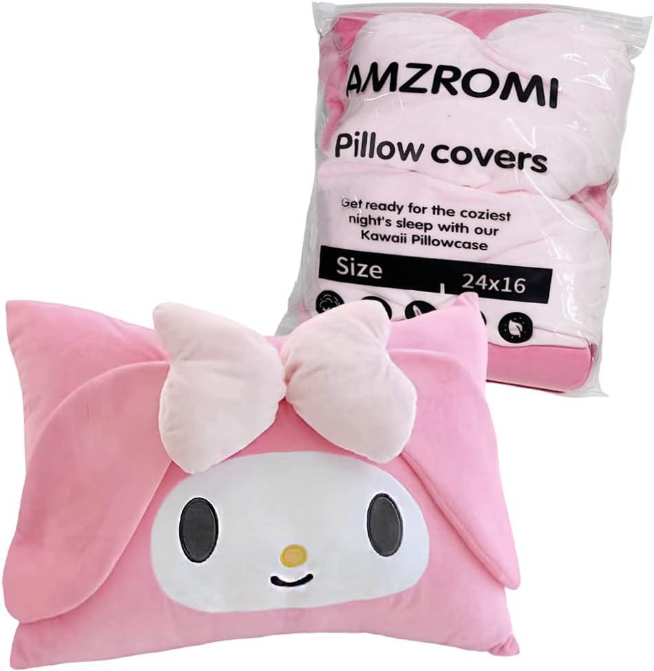 Teyeuf Kawaii Pillowcase,Cotton Pillowcases,Cute Pillow,Cute Girl Plush Pillow Slips,for Dormitory Decorative Bedroom Livingroom, 62×42CM