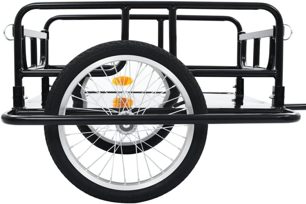 vidaXL Bike Trailer 51.2"x28.7"x19.1" Steel Black