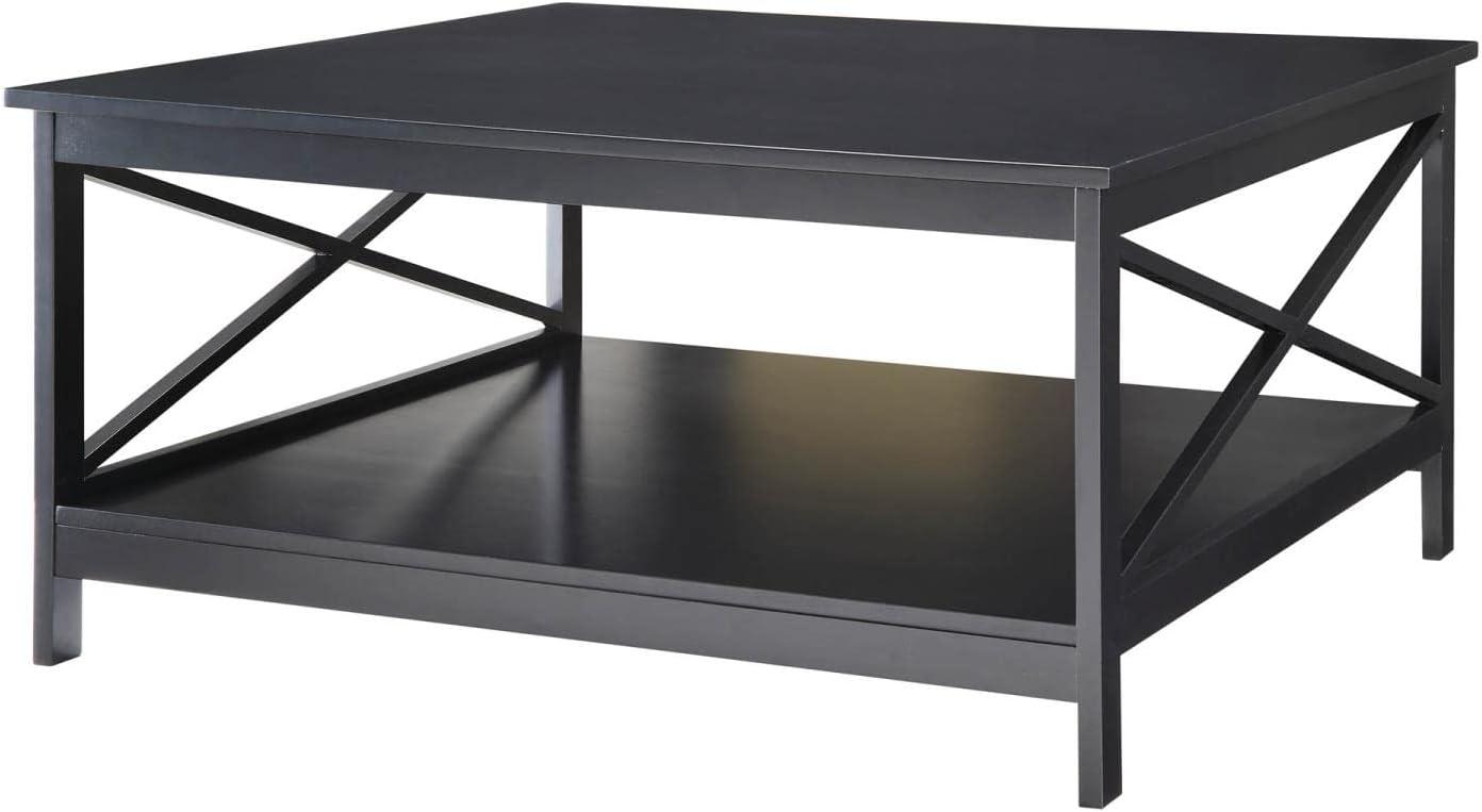 Convenience Concepts Oxford 36" Square Coffee Table, Black