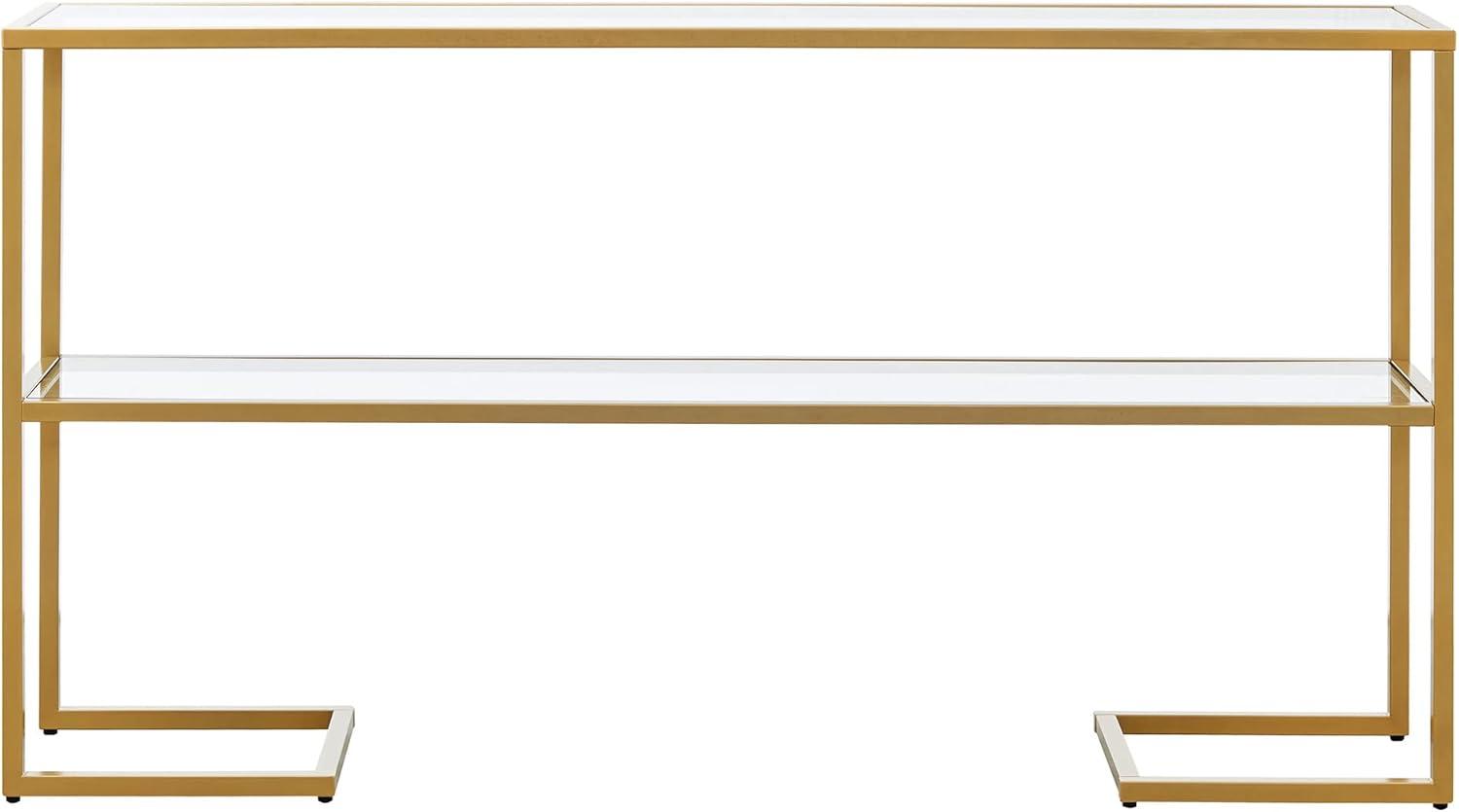 Errol Console Table Gold/Glass Top Glass