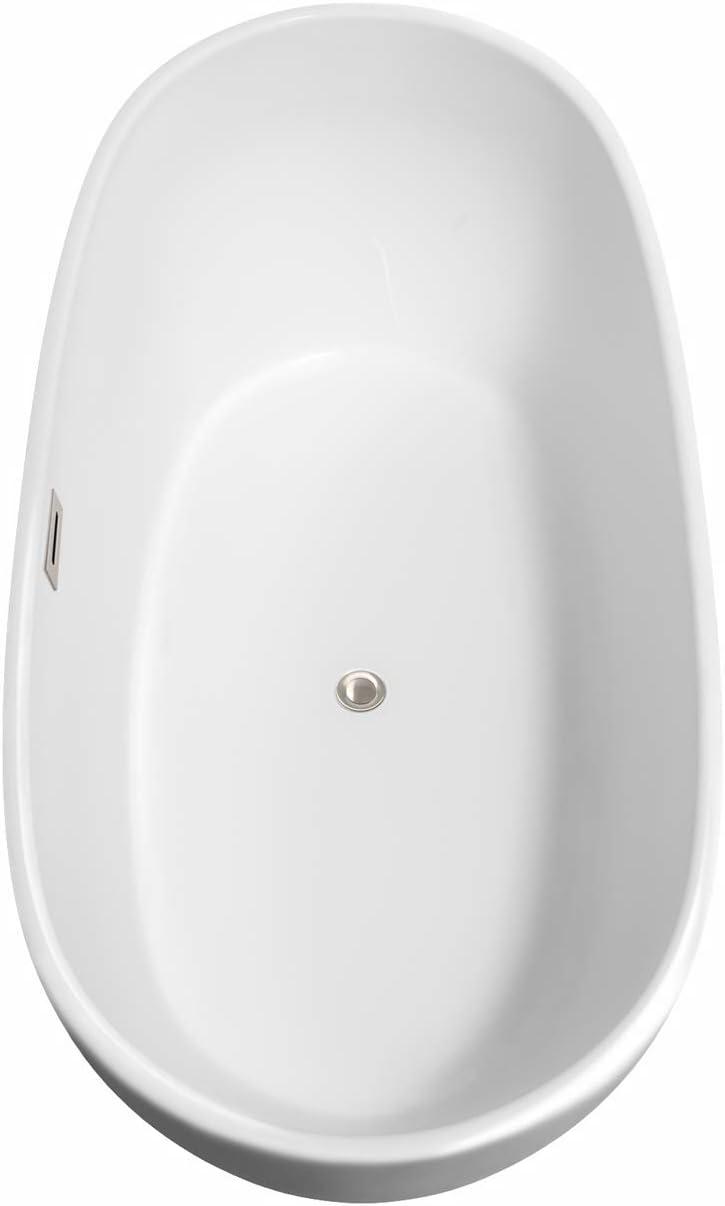 Rebecca 65'' x 32'' Freestanding Soaking Acrylic Bathtub